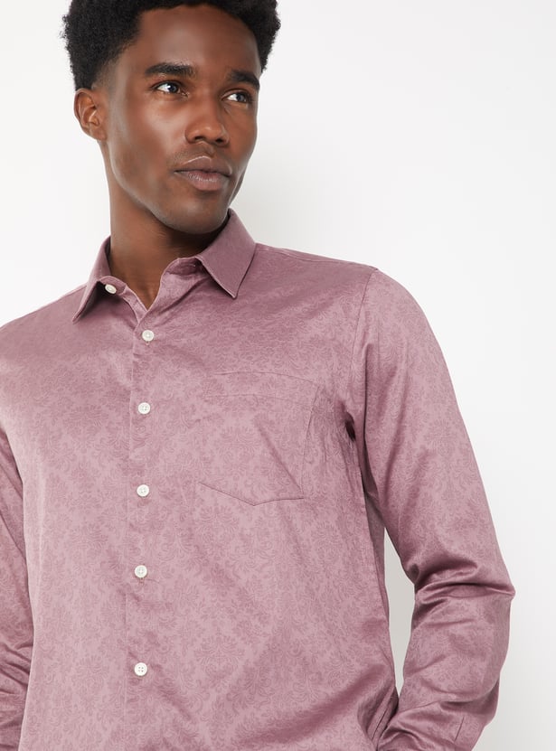 Men Floral Print Slim Fit Shirt