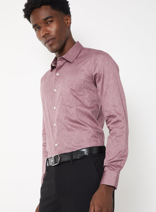 Men Floral Print Slim Fit Shirt