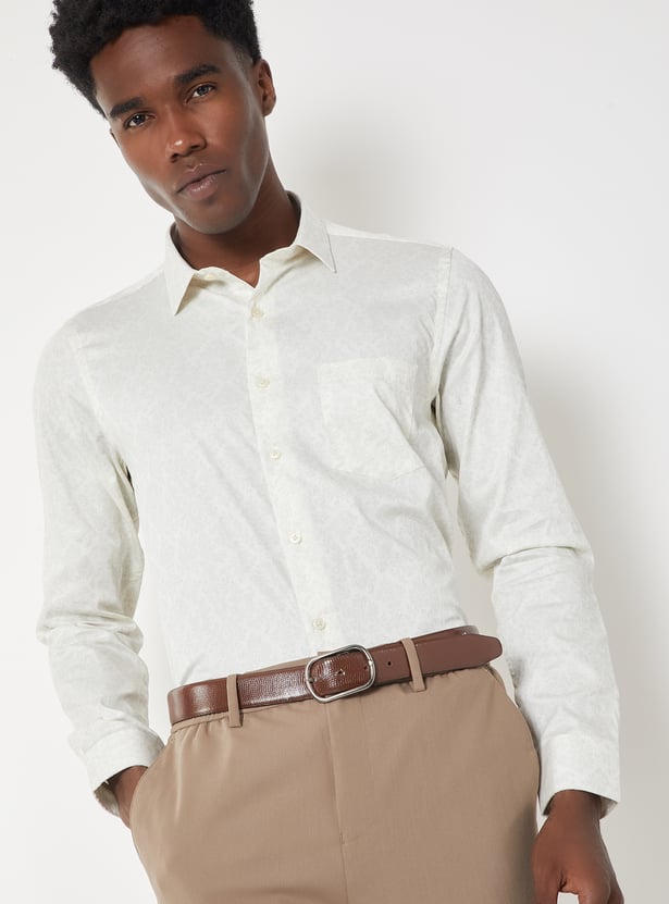 Men Floral Print Slim Fit Shirt