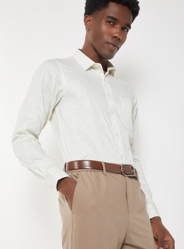 Men Floral Print Slim Fit Shirt