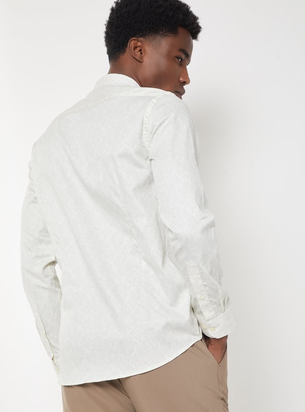 Men Floral Print Slim Fit Shirt