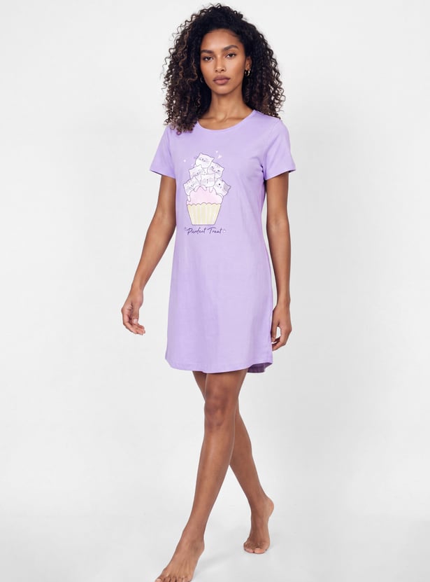 Women Printed Nightdress