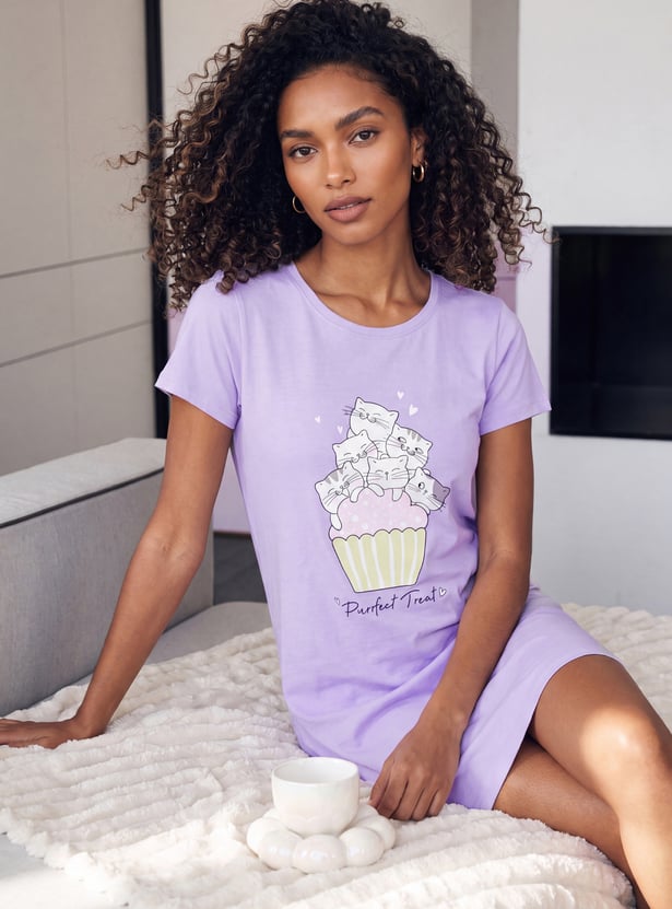 Women Printed Nightdress