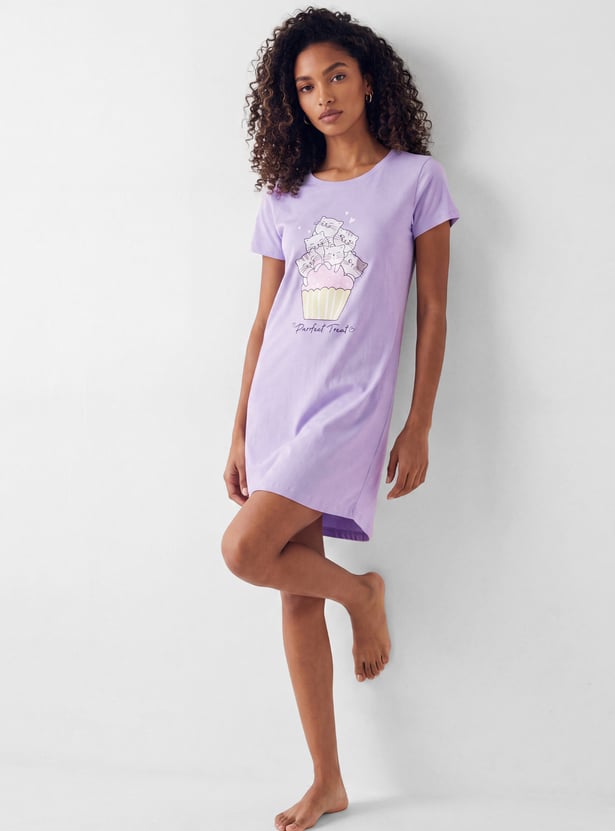 Women Printed Nightdress