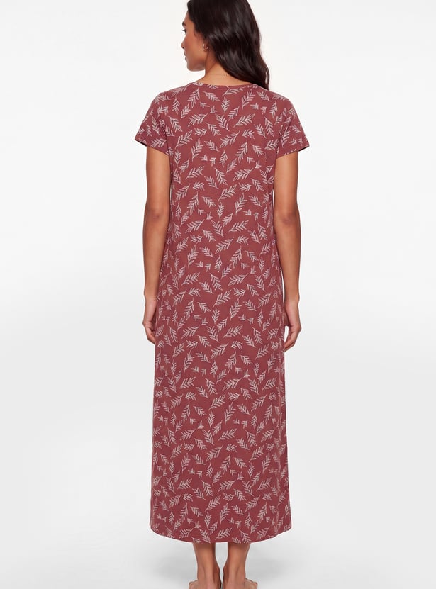 Women Floral Print Nightgown