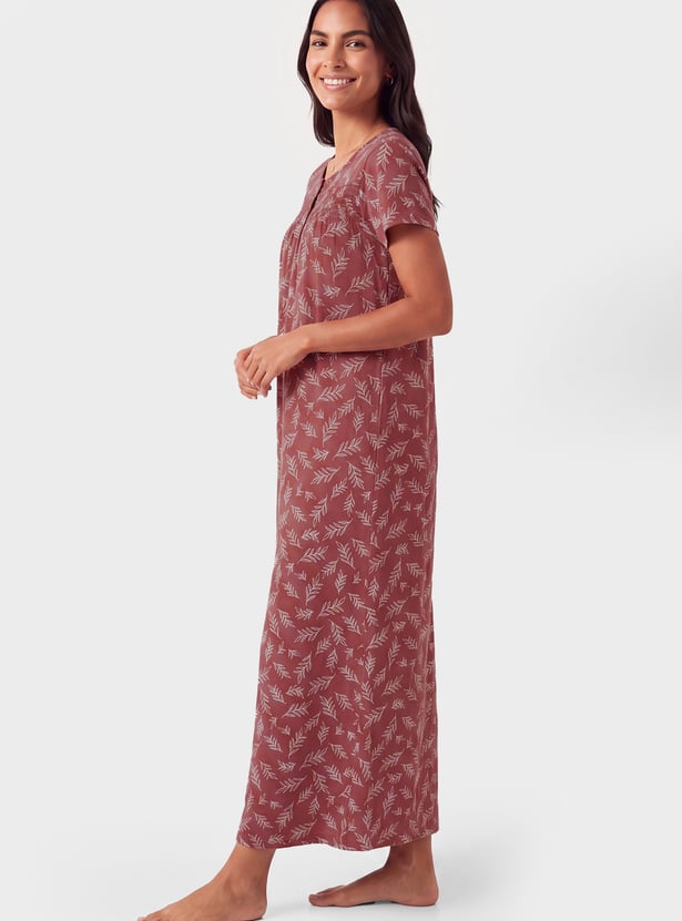 Women Floral Print Nightgown