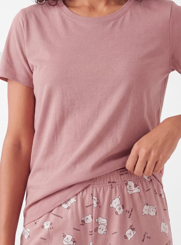 Women Printed PJ Set
