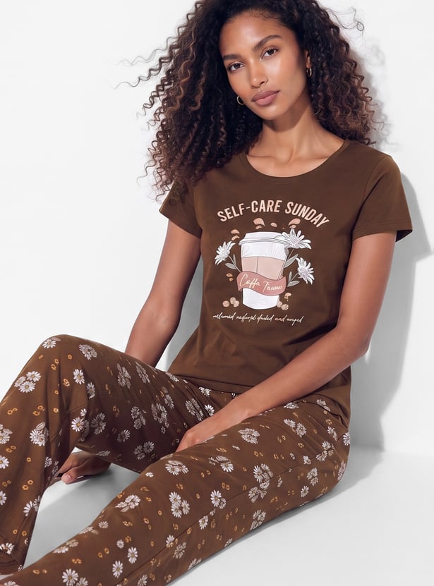 Women Printed PJ Set