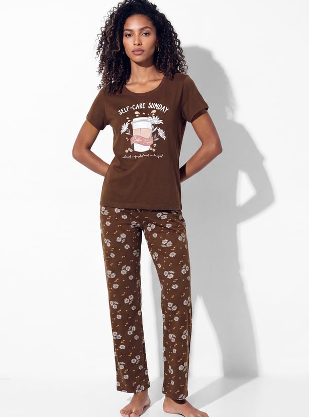 Women Printed PJ Set