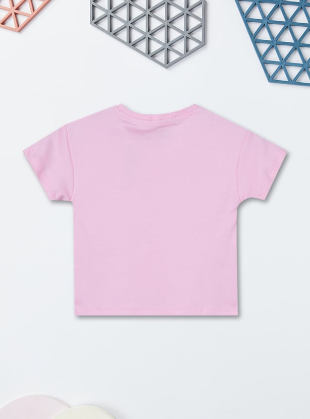Girls Frozen Printed T-shirt
