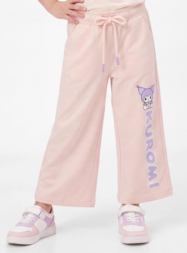 Girls Kuromi Print Trousers Set