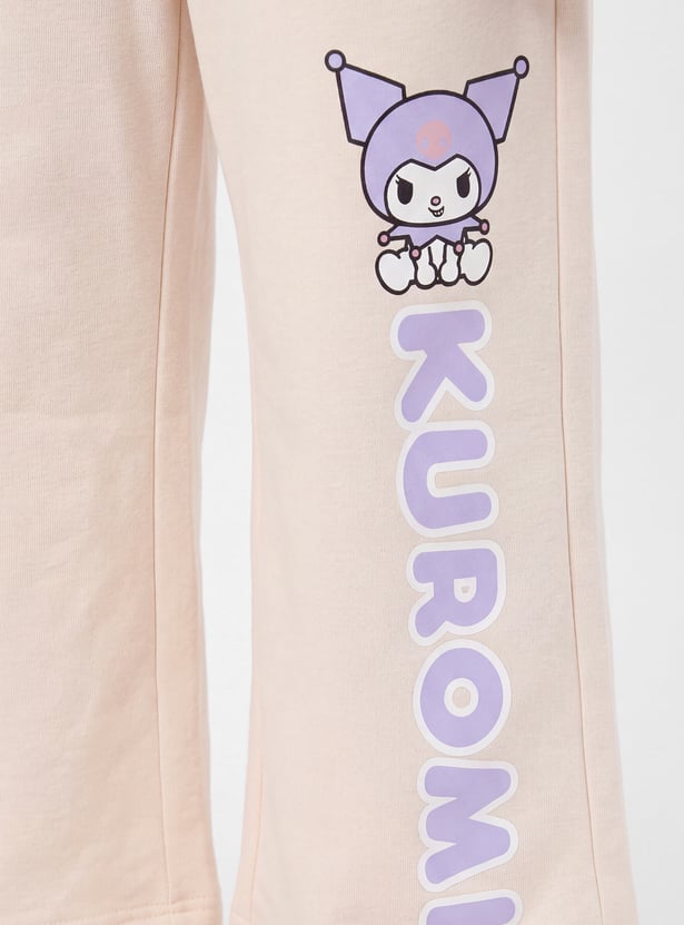 Girls Kuromi Print Trousers Set