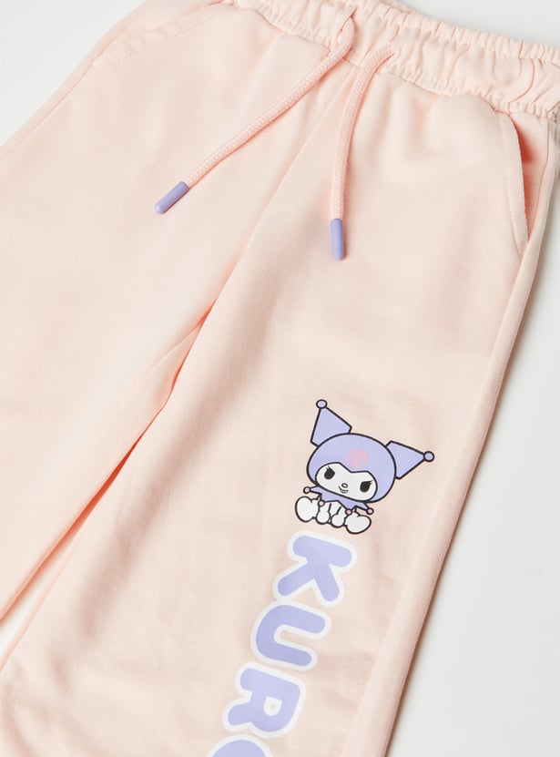 Girls Kuromi Print Trousers Set