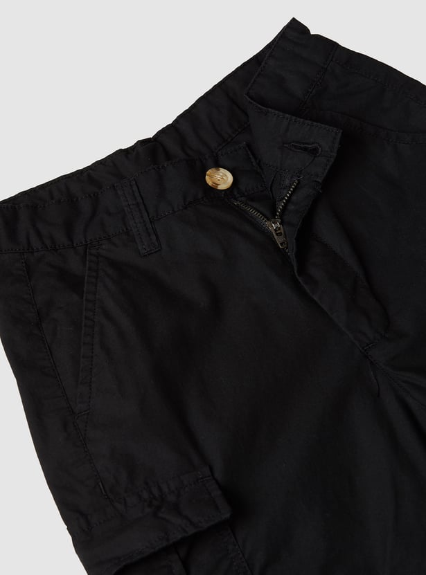 Boys Solid Convertible Trousers