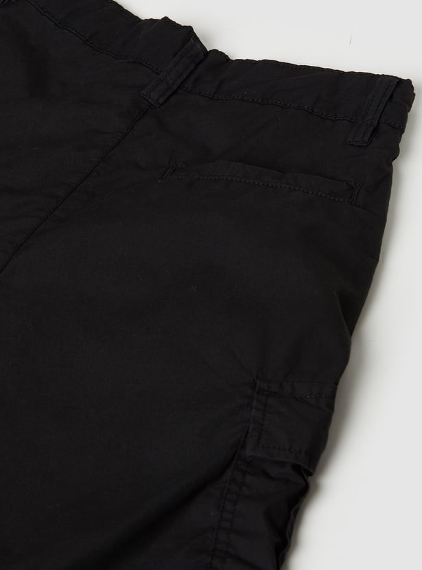 Boys Solid Convertible Trousers