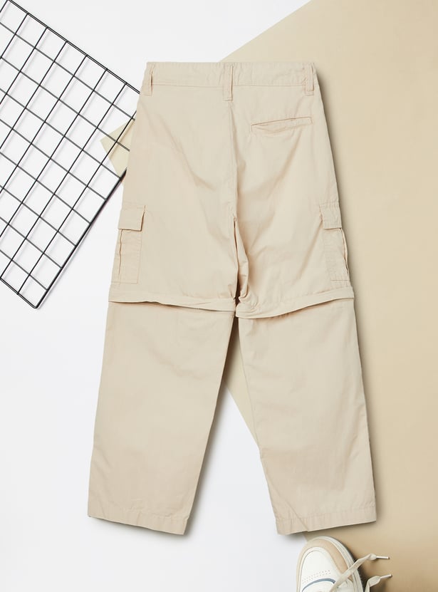Boys Solid Cargo Pants
