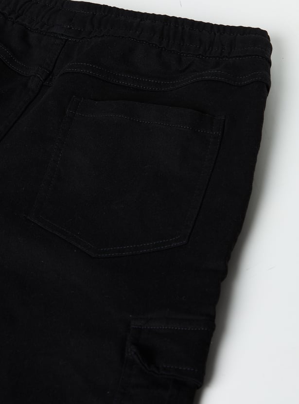 Boys Solid Cargo Joggers