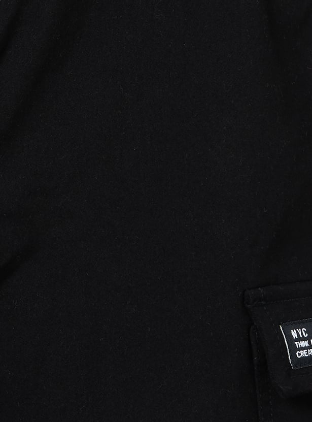 Boys Solid Cargo Joggers