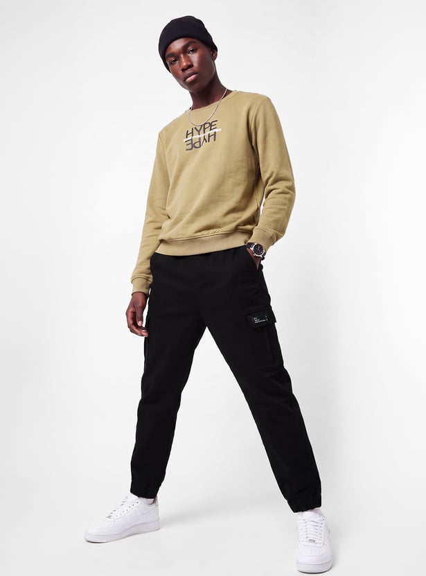 Boys Solid Cargo Joggers