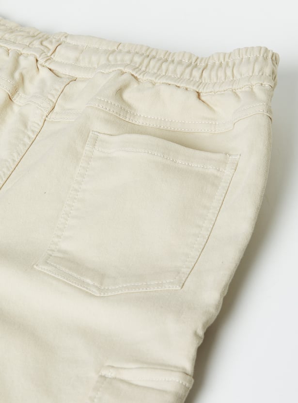 Boys Solid Cargo Joggers