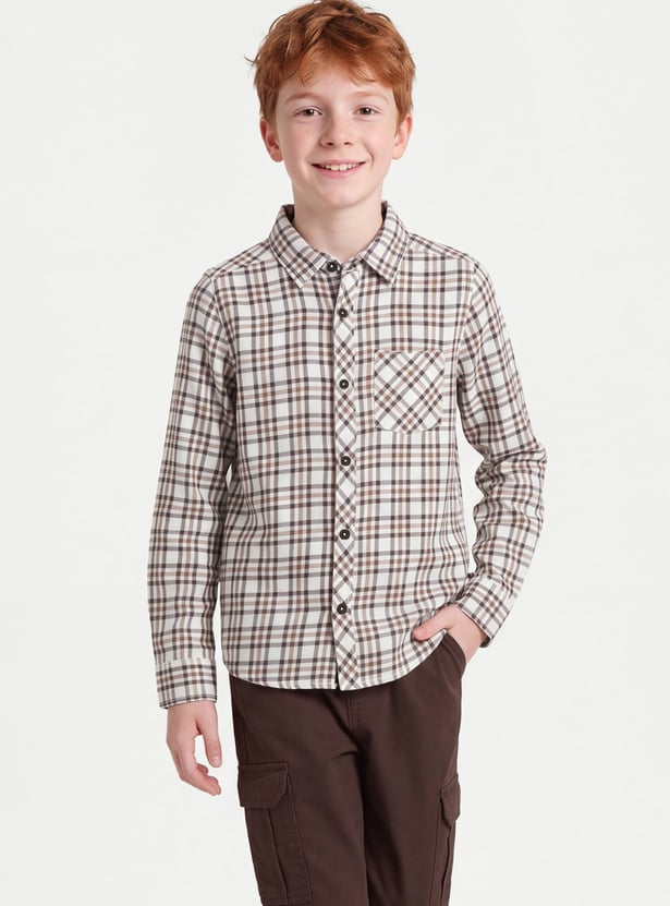 Boys Flannel Checked Shirt