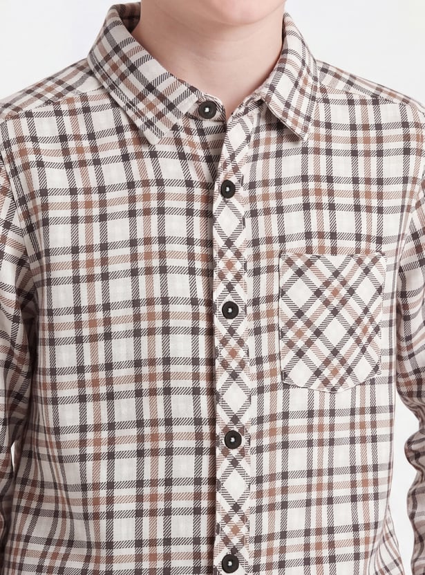 Boys Flannel Checked Shirt