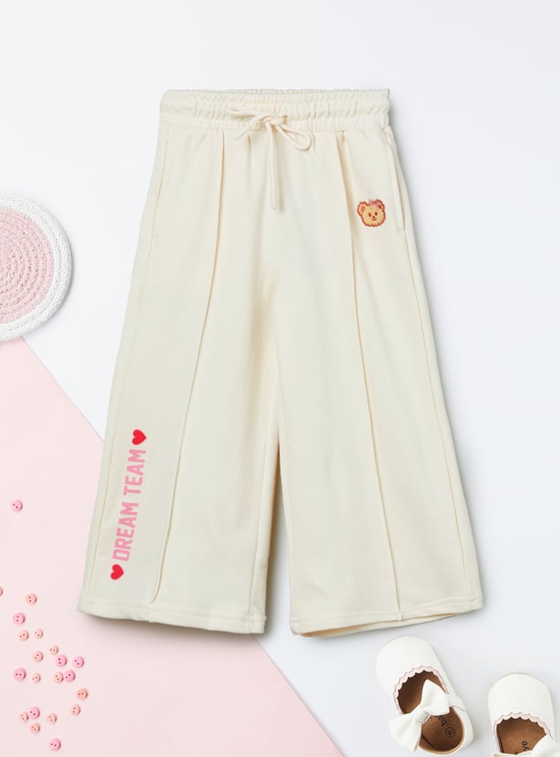 Girls Embroidered Track Pants