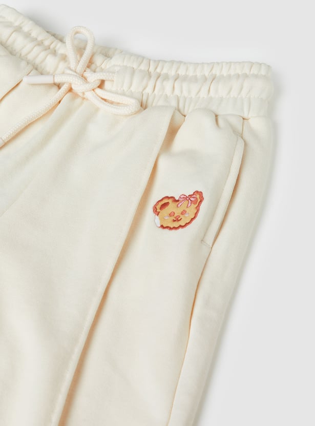 Girls Embroidered Track Pants