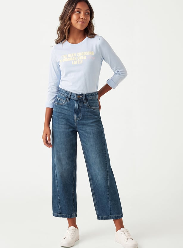 Girls Solid Jeans