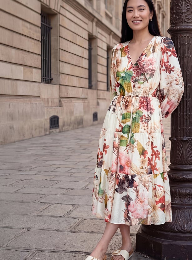 Women Printed Tiered Dress