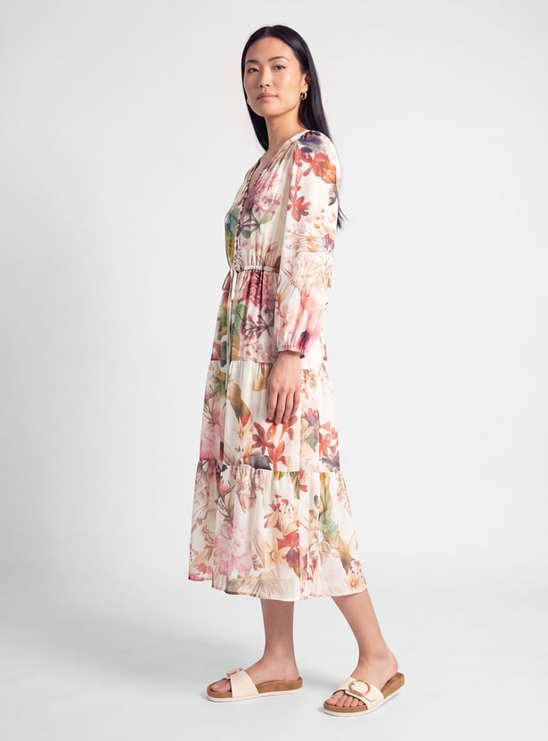 Women Printed Tiered Dress