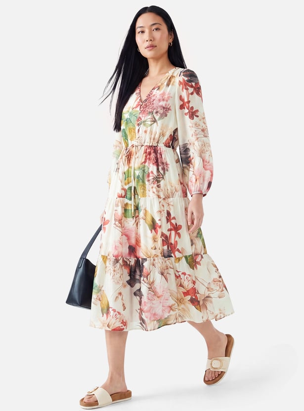 Women Printed Tiered Dress