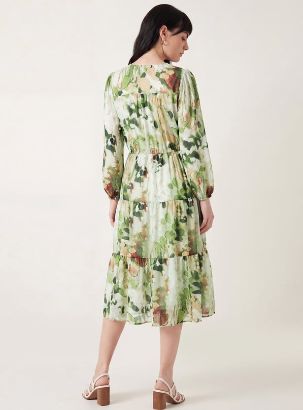 Women Printed Tiered Dress