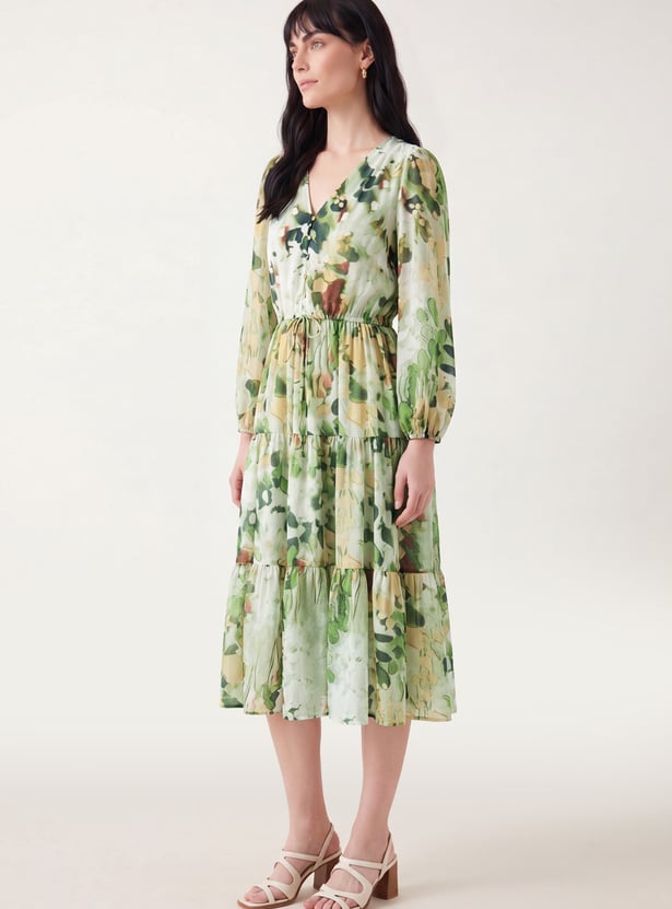 Women Printed Tiered Dress