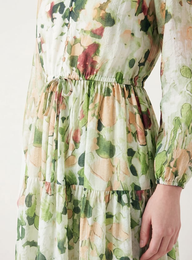 Women Printed Tiered Dress