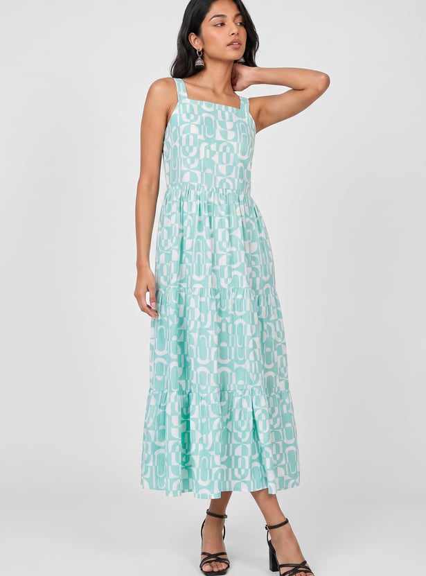 Women Printed Tiered Maxi Dress