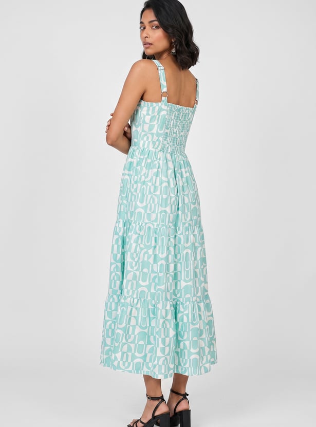 Women Printed Tiered Maxi Dress