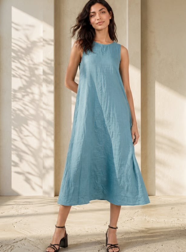 Women A-Line Midi Dress