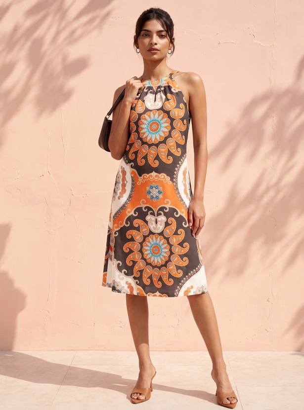 Women Printed Midi Dress