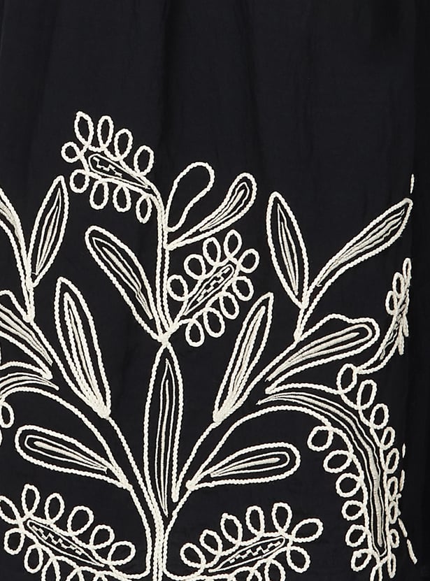 Women Embroidered Shirt Dress