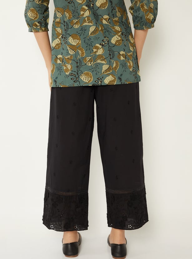 Women Floral Applique Palazzos