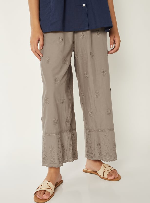 Women Embroidered Palazzos