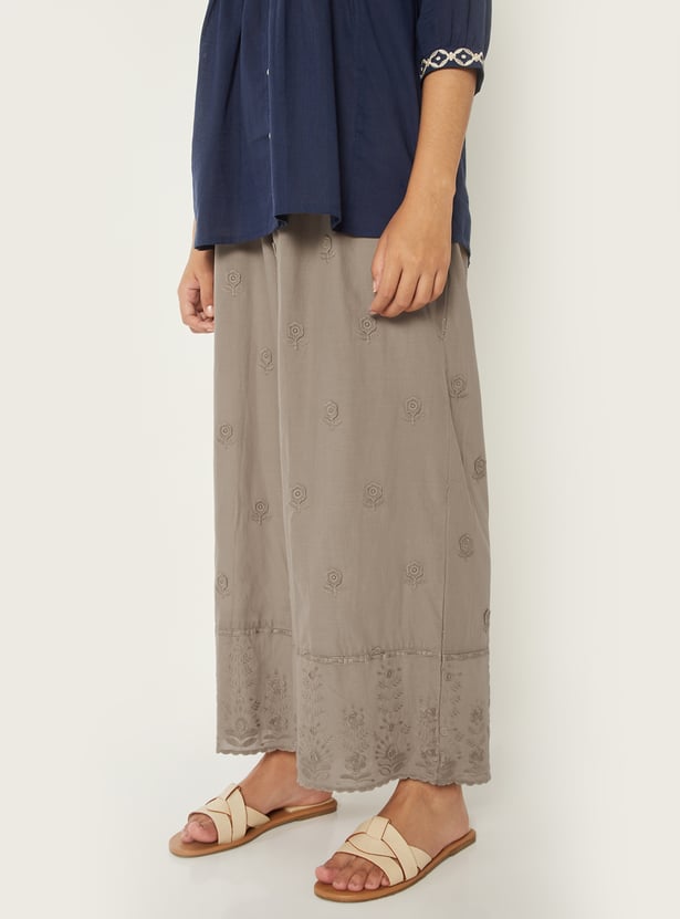 Women Embroidered Palazzos