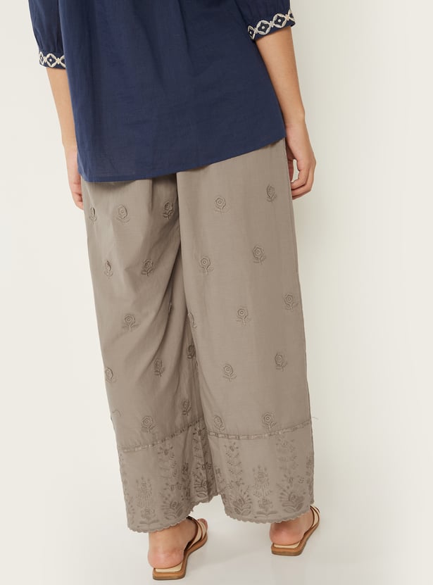 Women Embroidered Palazzos