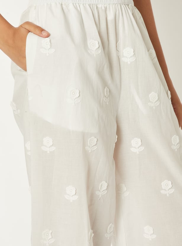 Women Embroidered Palazzos
