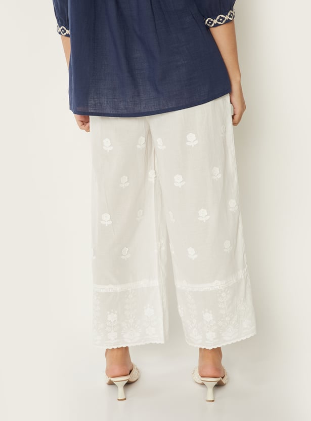 Women Embroidered Palazzos