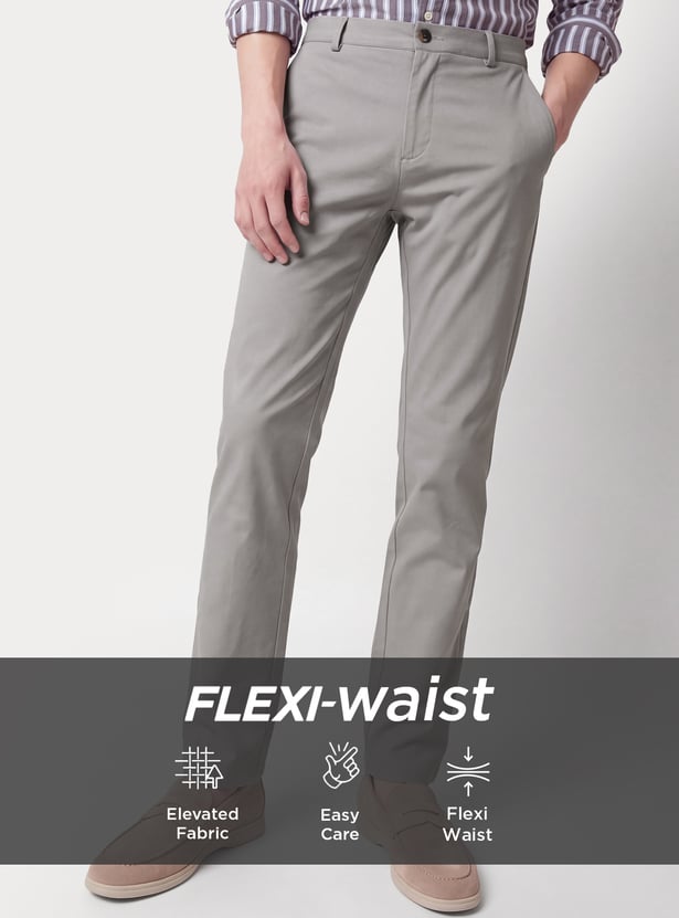 Men Solid Trousers