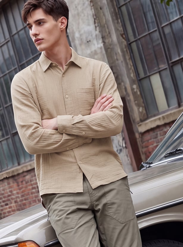 URB_N Men Textured Shirt