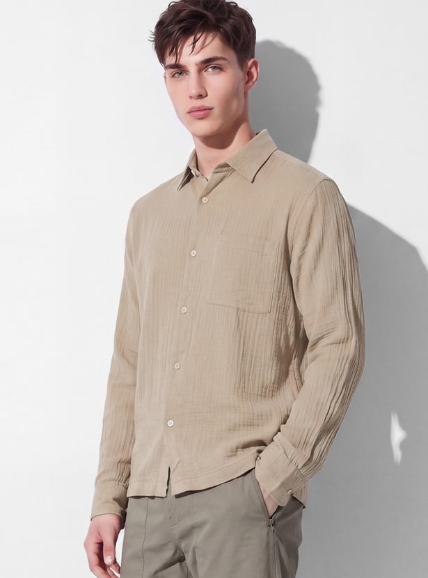 URB_N Men Textured Shirt