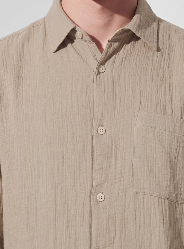 URB_N Men Textured Shirt